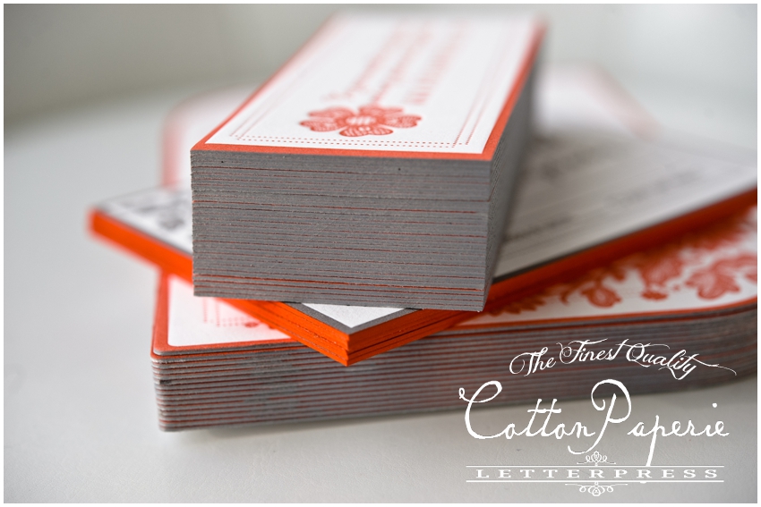 letterpress wedding invitations by CottonPaperie