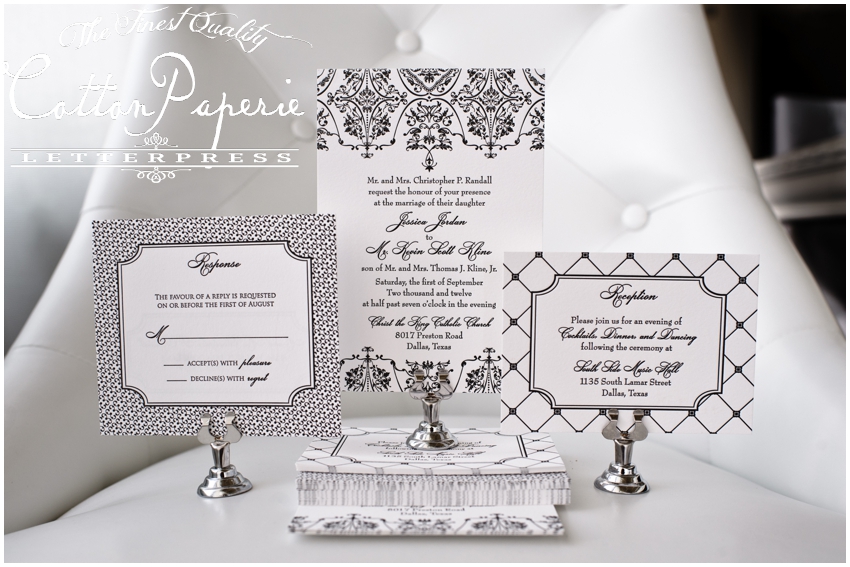 letterpress wedding invitations by CottonPaperie