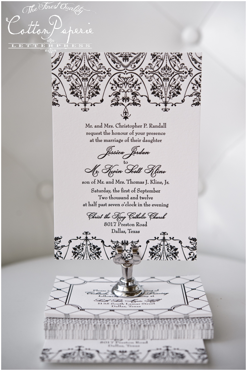 letterpress wedding invitations by CottonPaperie