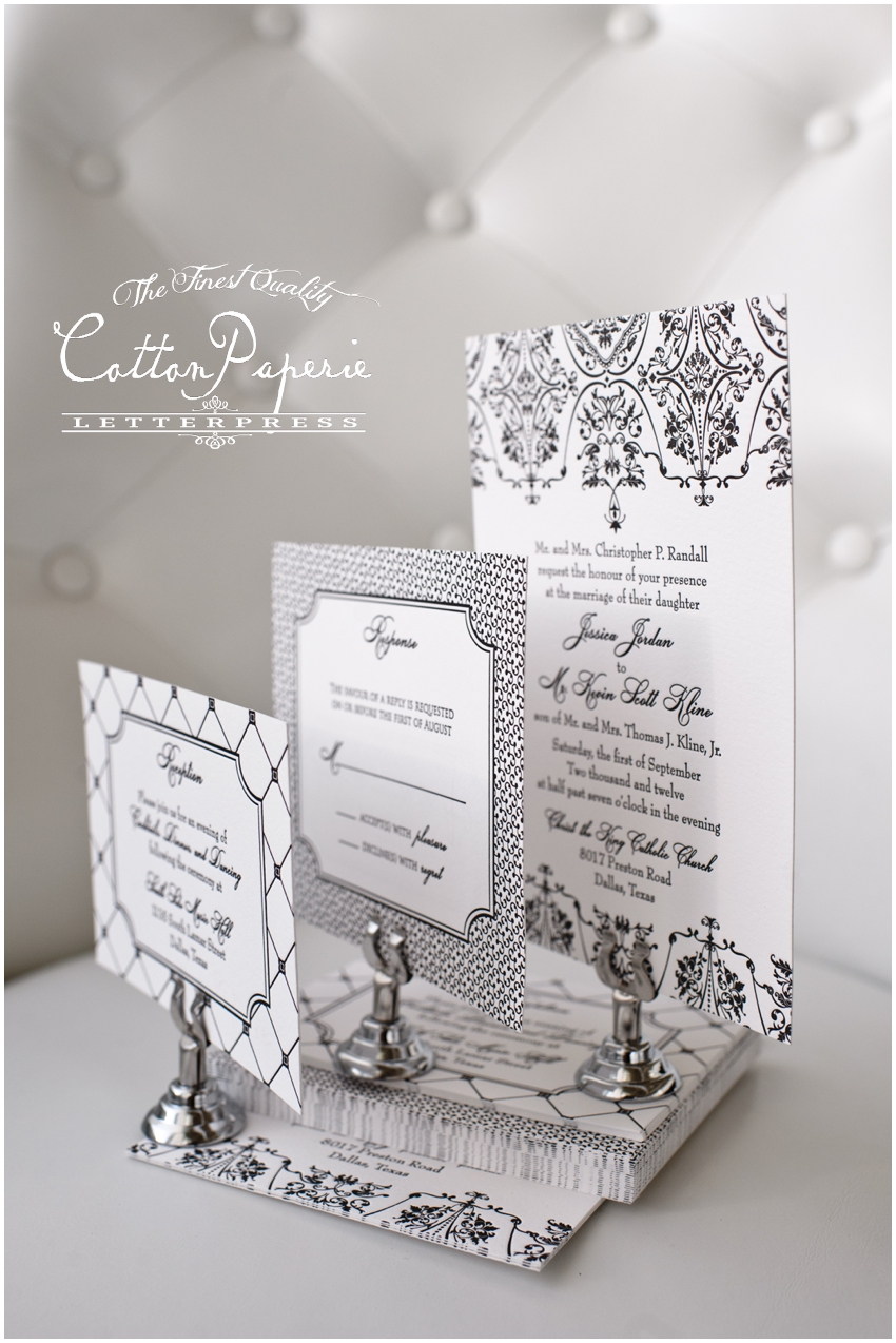 letterpress wedding invitations by CottonPaperie