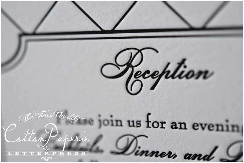 letterpress wedding invitations by CottonPaperie
