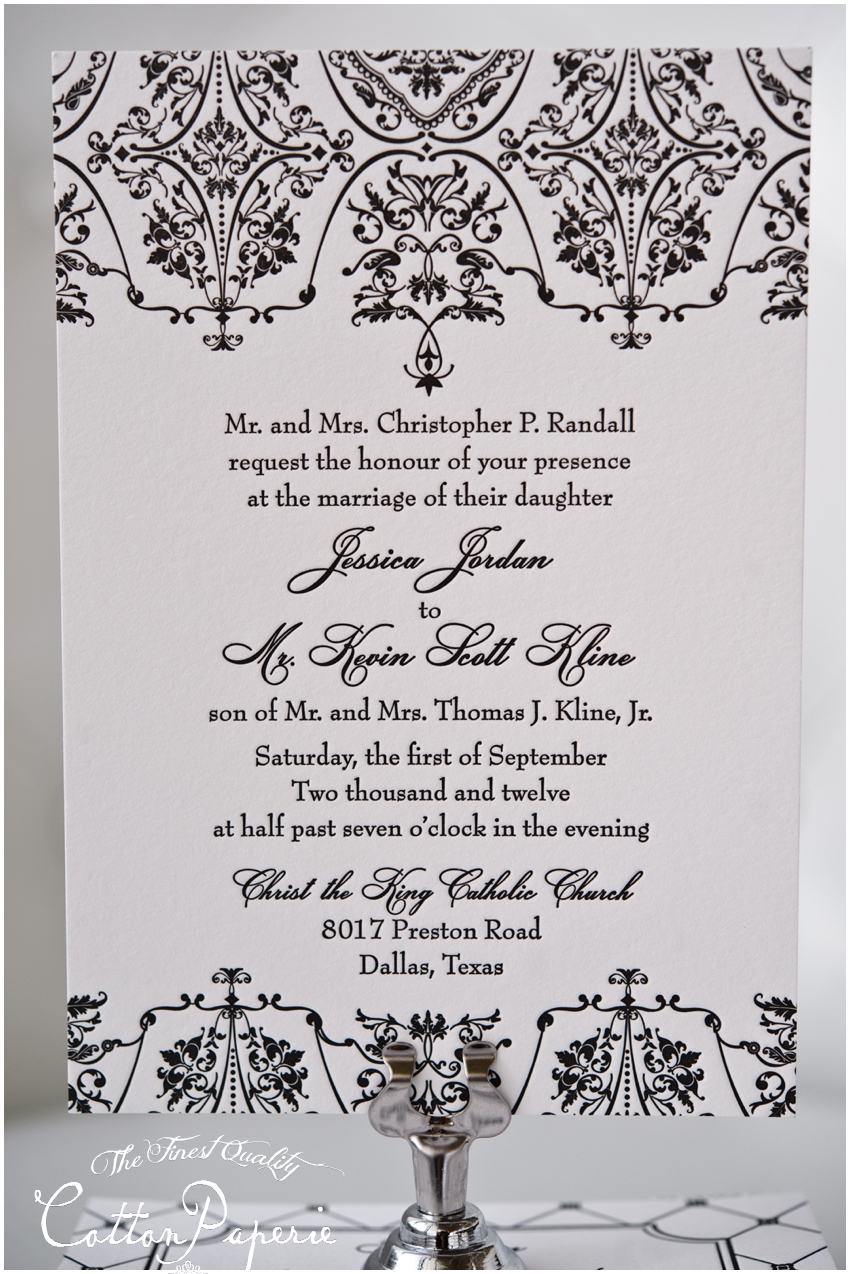 letterpress wedding invitations by CottonPaperie