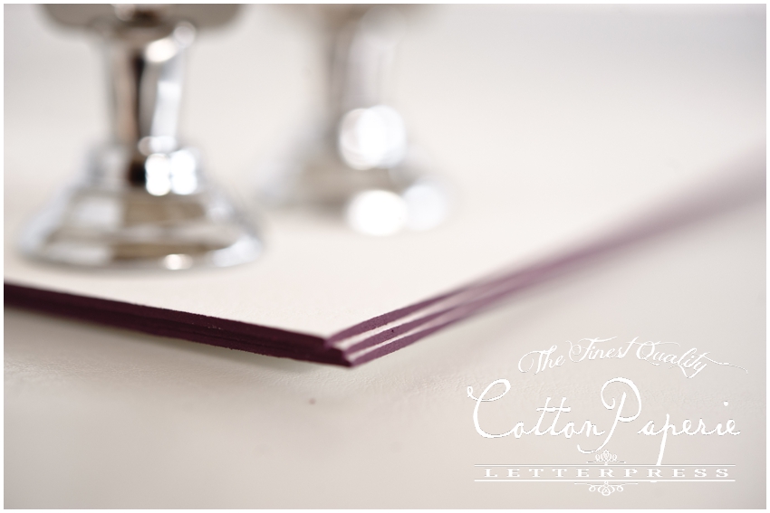 letterpress wedding invitations by CottonPaperie