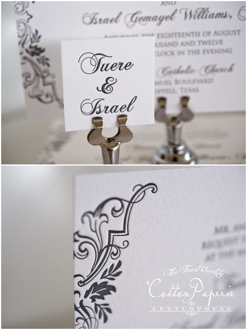 letterpress wedding invitations by CottonPaperie