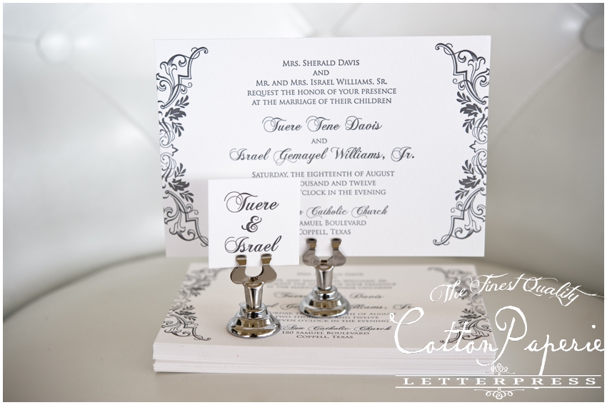 letterpress wedding invitations by CottonPaperie