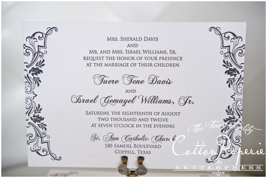 letterpress wedding invitations by CottonPaperie