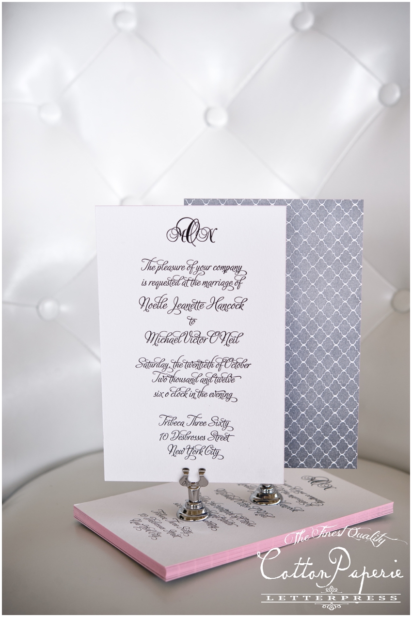 letterpress wedding invitations by CottonPaperie