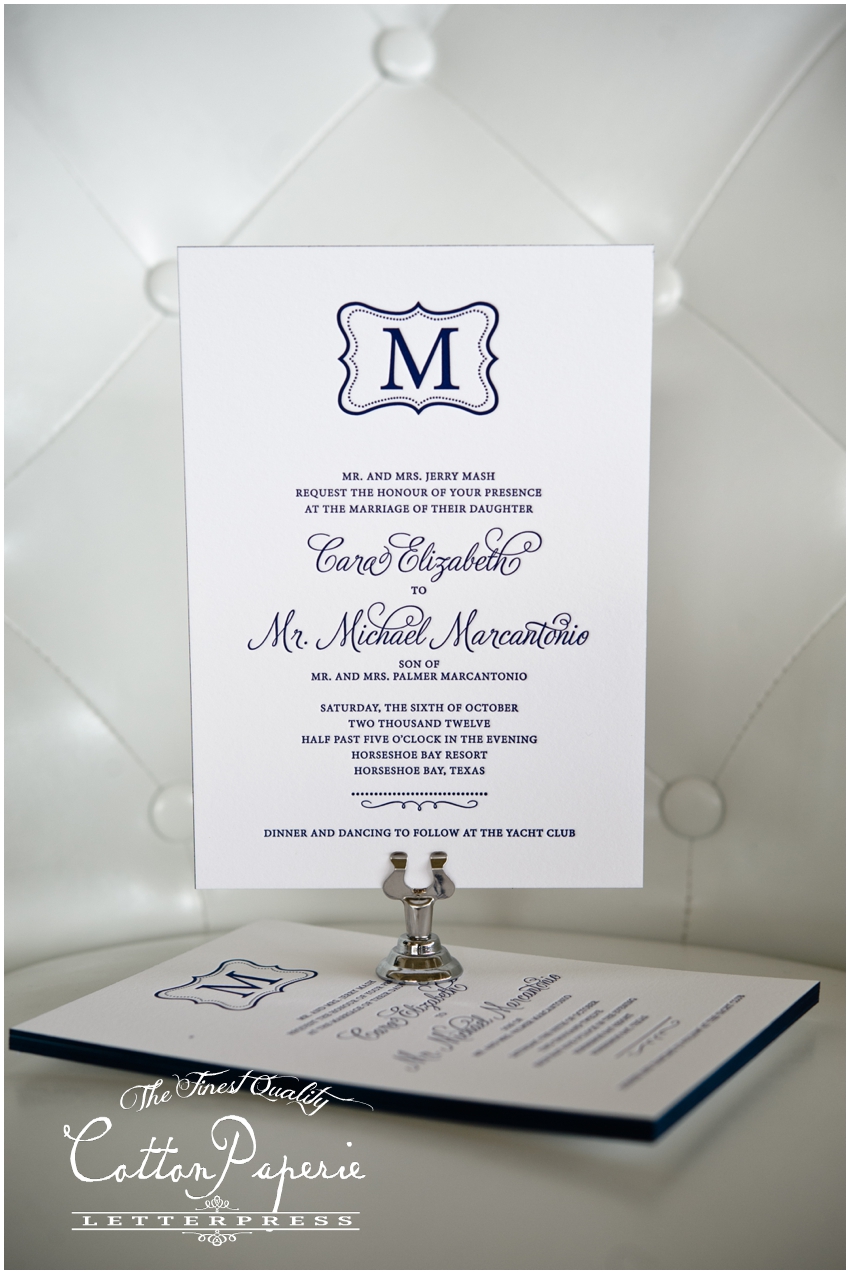 letterpress wedding invitations by CottonPaperie
