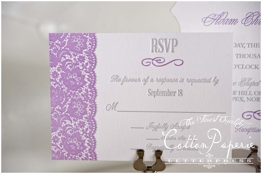 letterpress wedding invitations by CottonPaperie