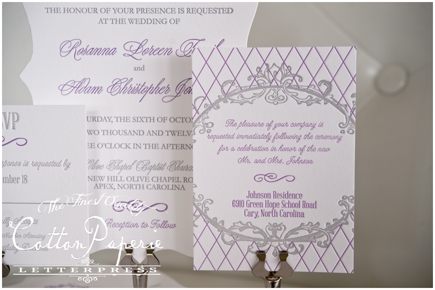 letterpress wedding invitations by CottonPaperie