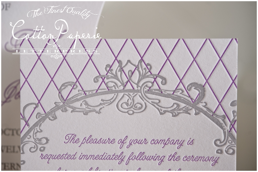 letterpress wedding invitations by CottonPaperie
