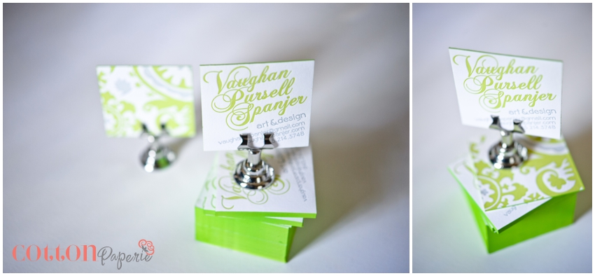 letterpress business cards with edge paint