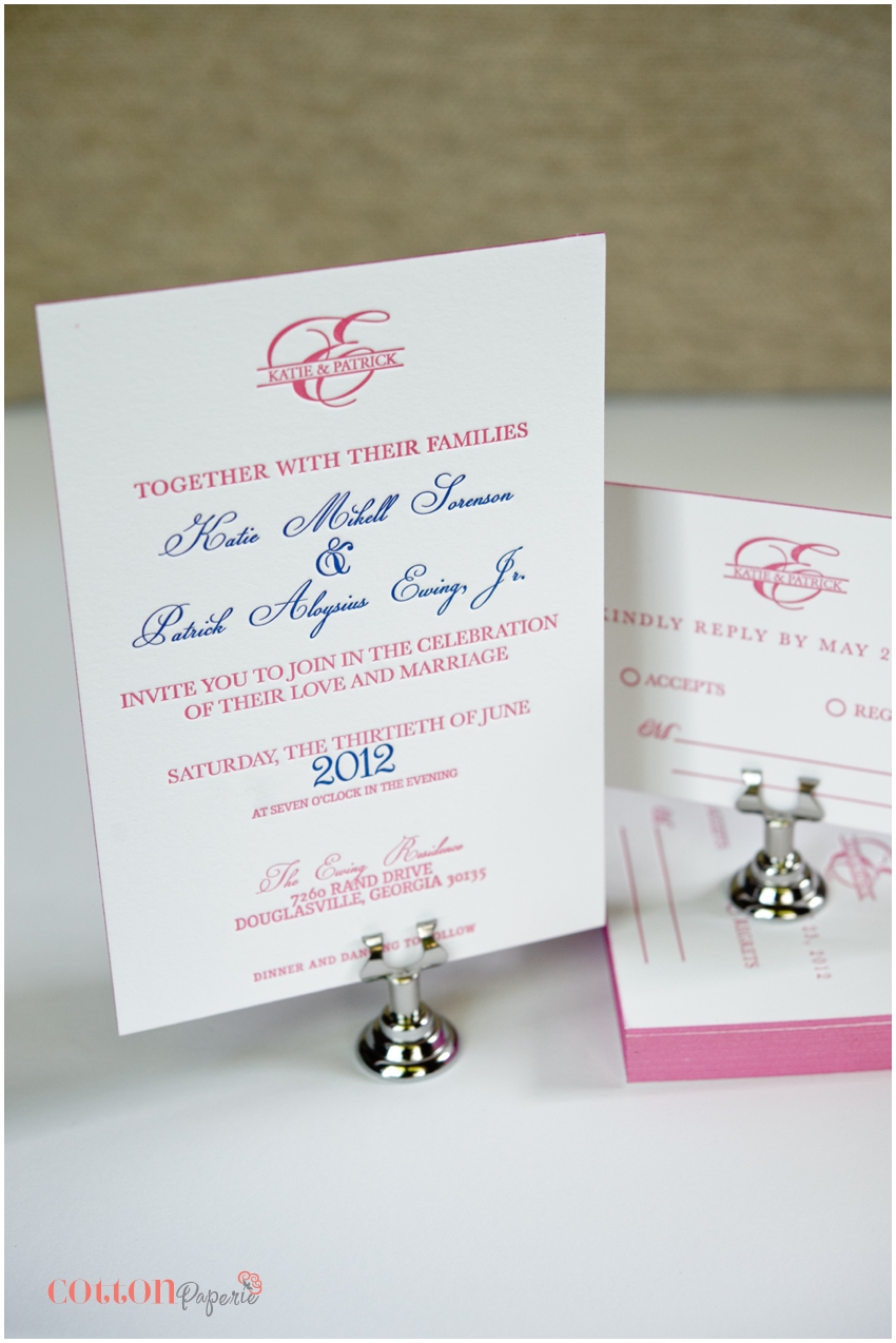 letterpress wedding invites